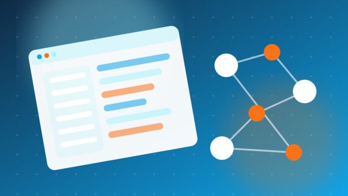 Ilustración abstracta de nodos interconectados enviando señales hacia un punto central, representando monitoreo automático de múltiples fuentes de datos
